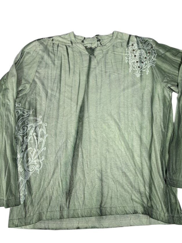 Green Pollution Y2K with Hardware Long Sleeve Shirt