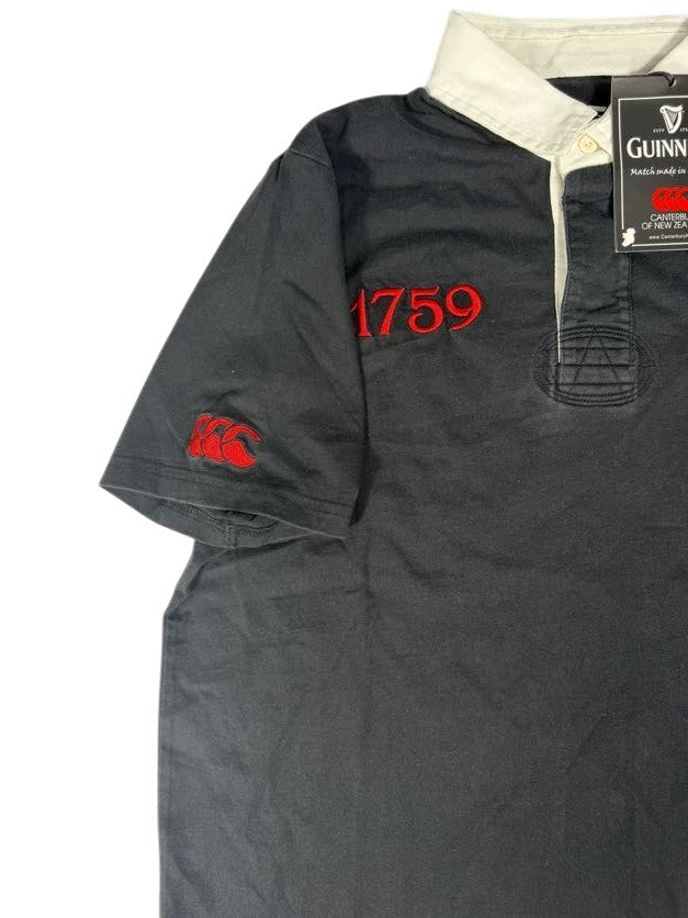 Guinness Canterbury Black Rugby Polo Shirt