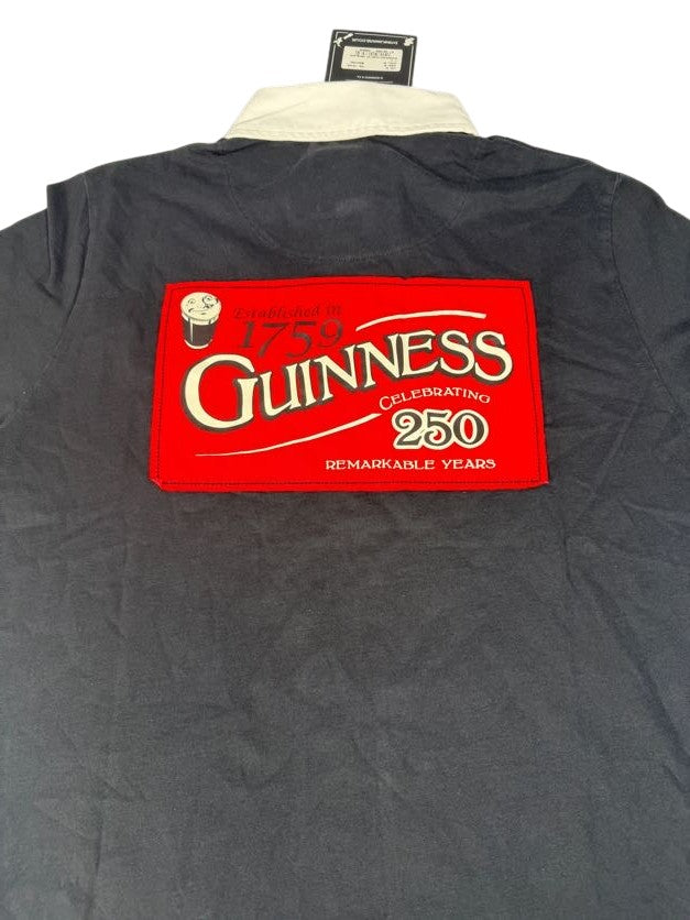 Guinness Canterbury Black Rugby Polo Shirt