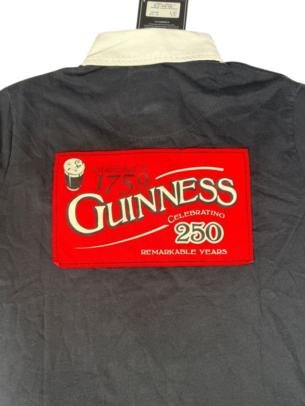 Guinness Canterbury Black Rugby Polo Shirt