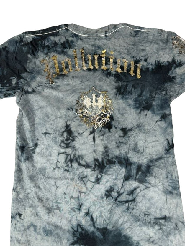 Pollution Blue Shirt with Golden Eagle