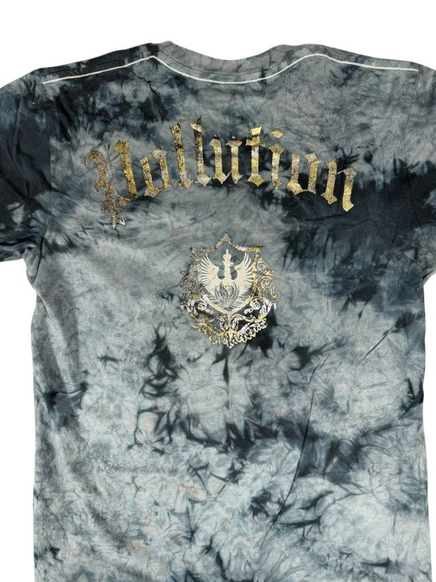 Pollution Blue Shirt with Golden Eagle