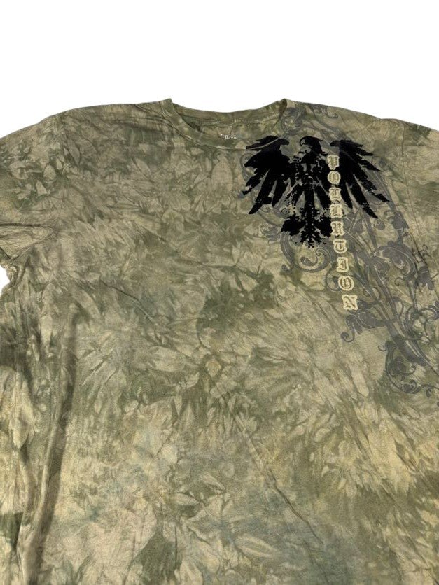 Pollution Green Shirt with Velvet Eagle