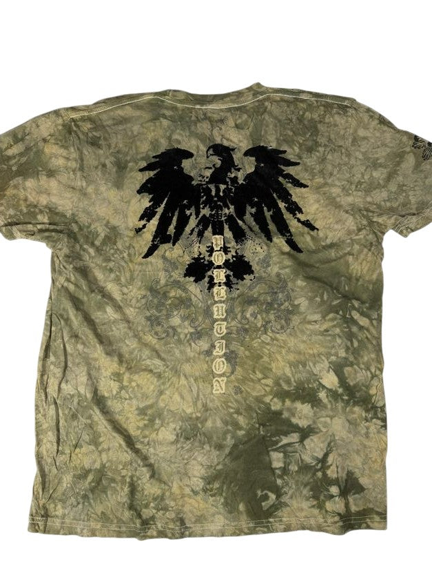 Pollution Green Shirt with Velvet Eagle