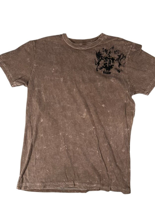 Pollution Brown Crest Shirt with Hardware