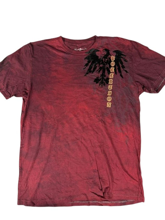 Pollution Blood Red with Velvet Eagle Shirt