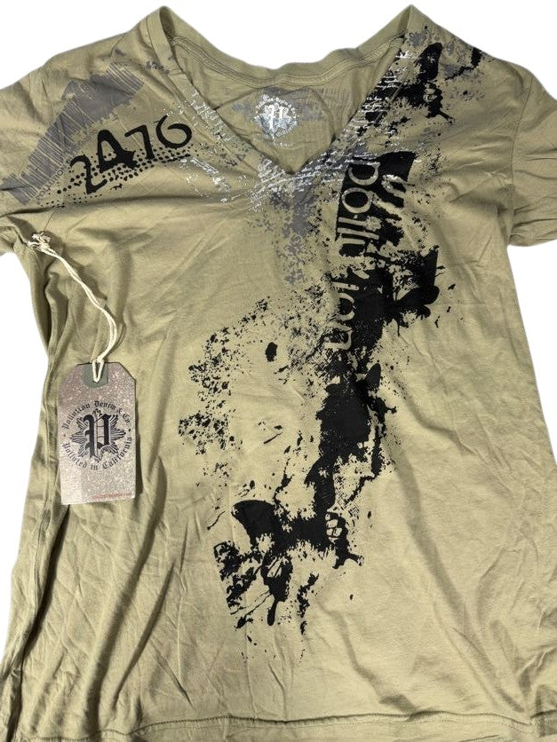 Pollution Olive V-Neck