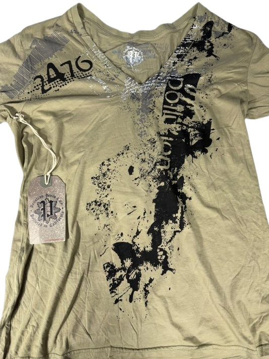 Pollution Olive V-Neck