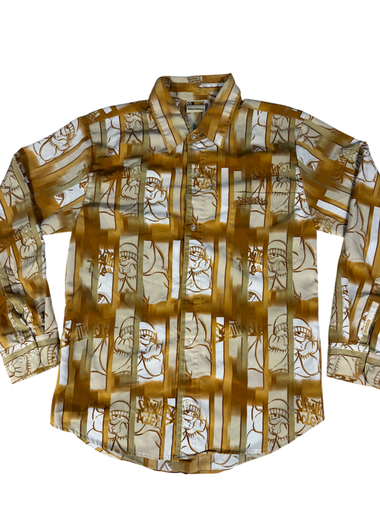 South Pole Golden Beanie Kid Long Sleeve Button Up