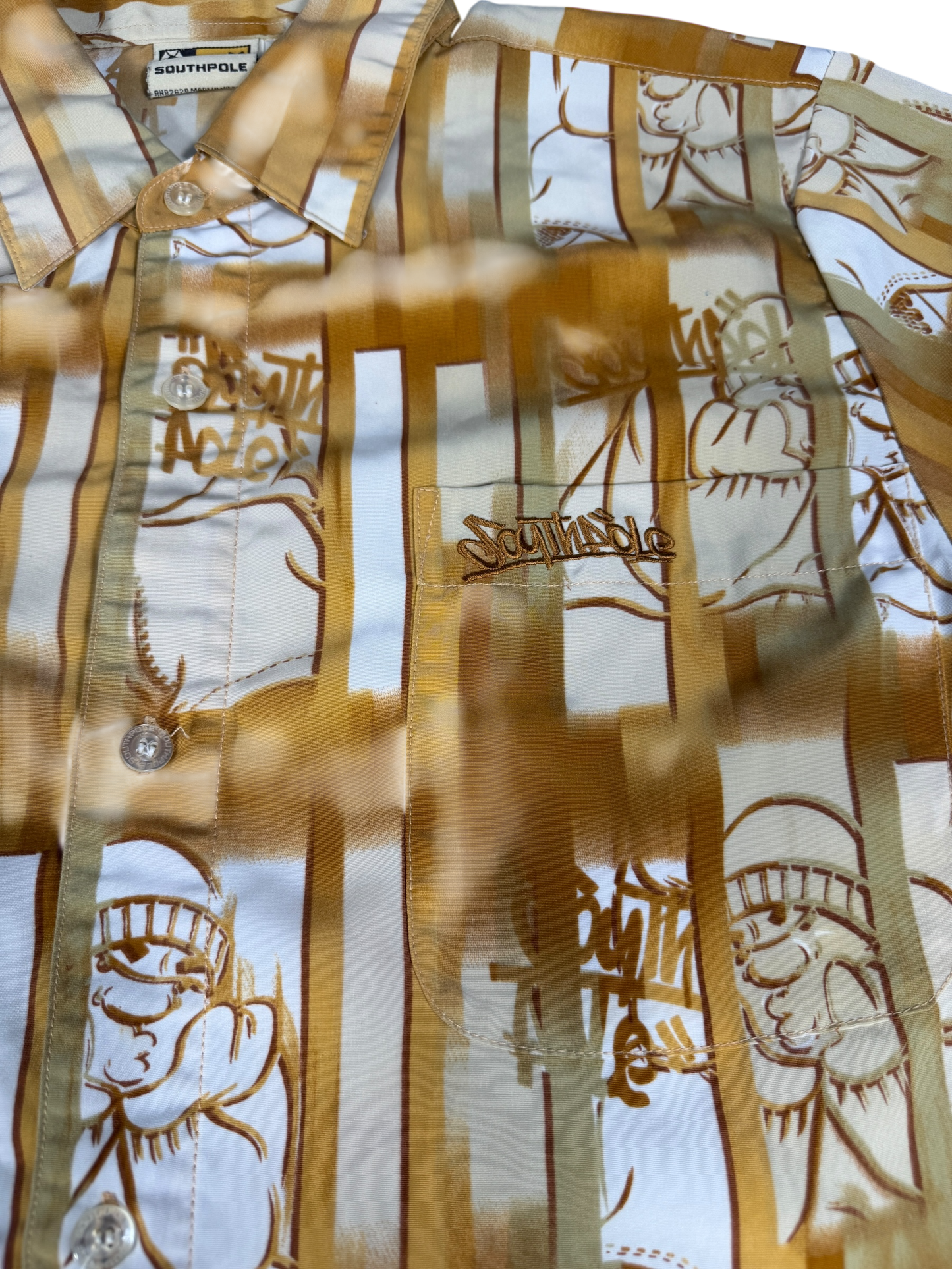 South Pole Golden Beanie Kid Long Sleeve Button Up