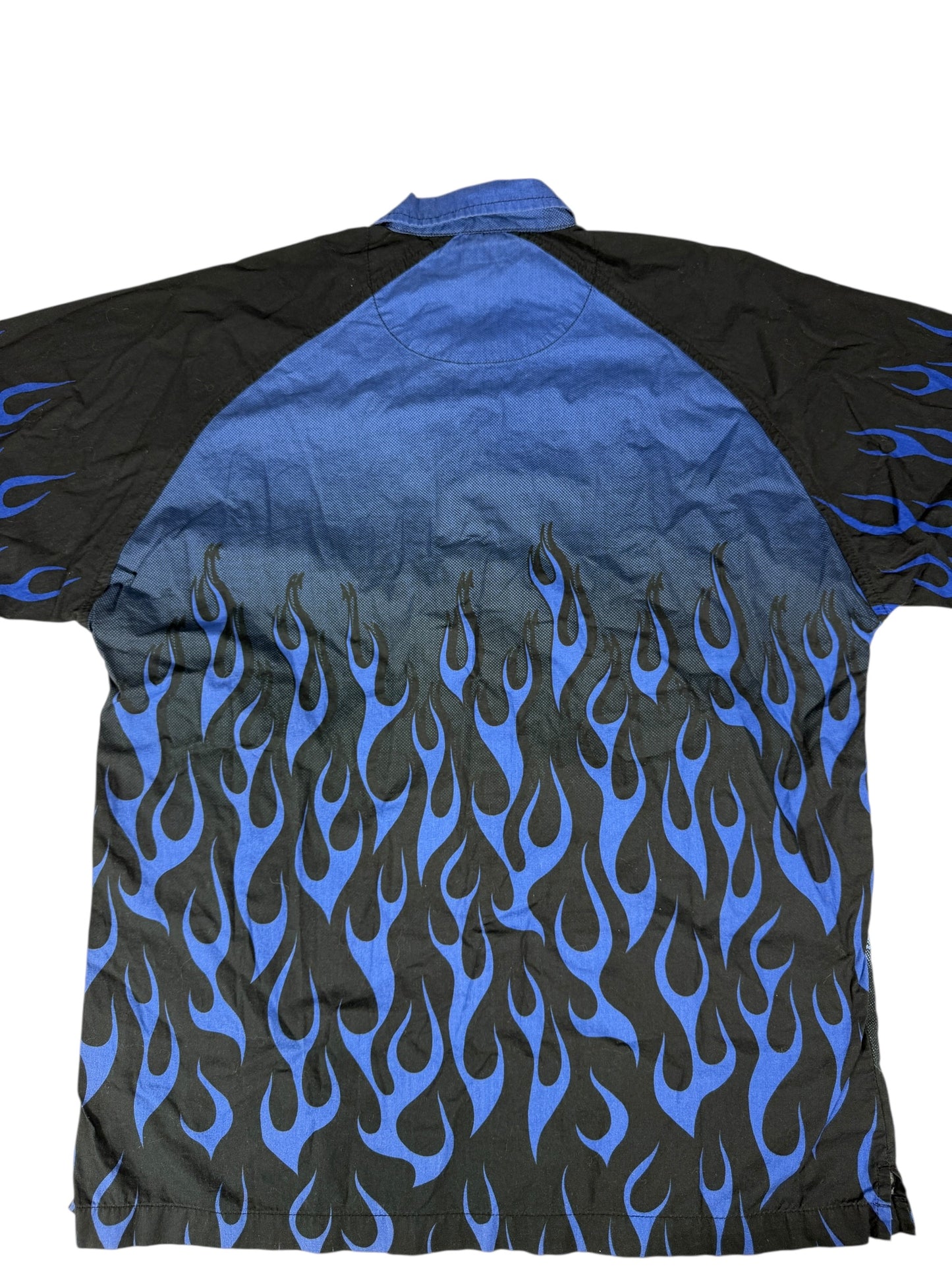 No Boundaries Flaming Car Button Up Shirt