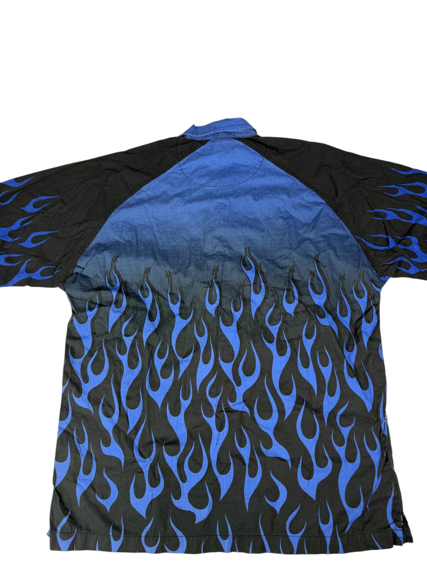 No Boundaries Flaming Car Button Up Shirt
