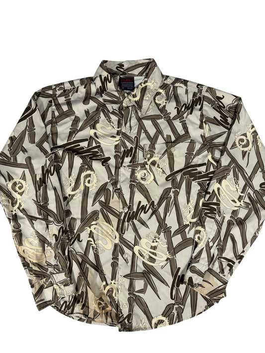 Fubu Dragons Long Sleeve Button Up Shirt