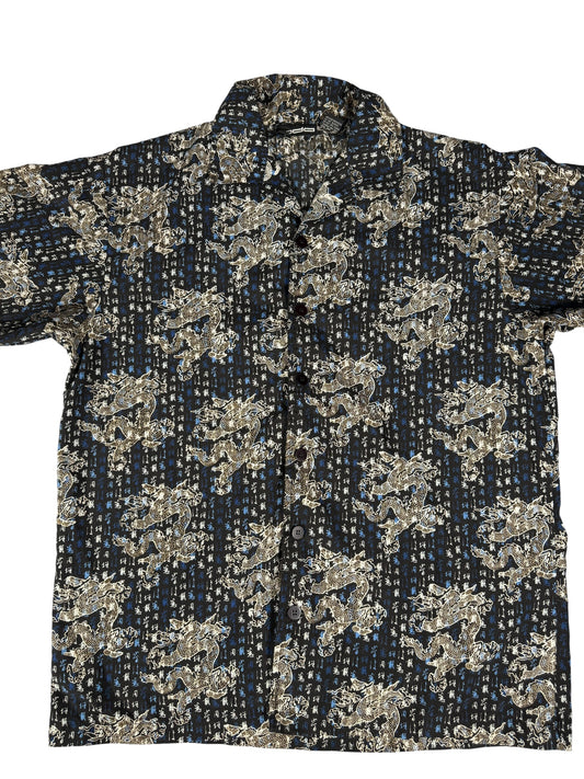 Odo Asian Dragon Button Up Shirt