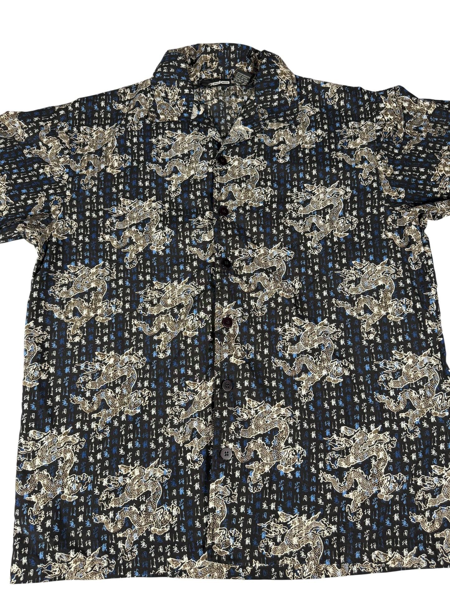 Odo Asian Dragon Button Up Shirt