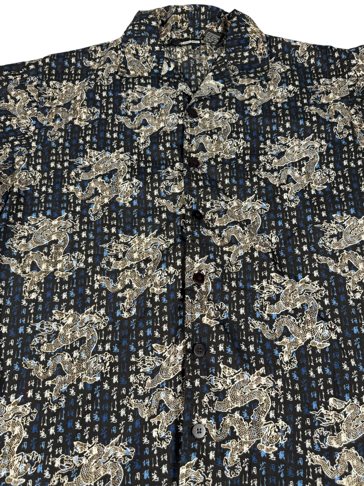 Odo Asian Dragon Button Up Shirt