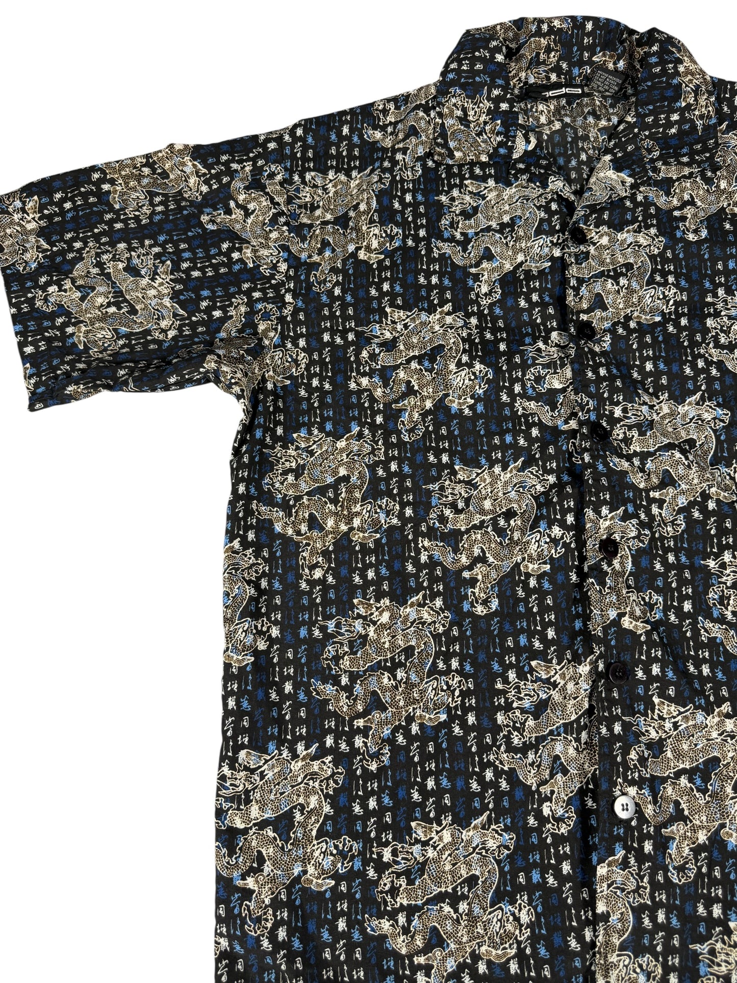 Odo Asian Dragon Button Up Shirt
