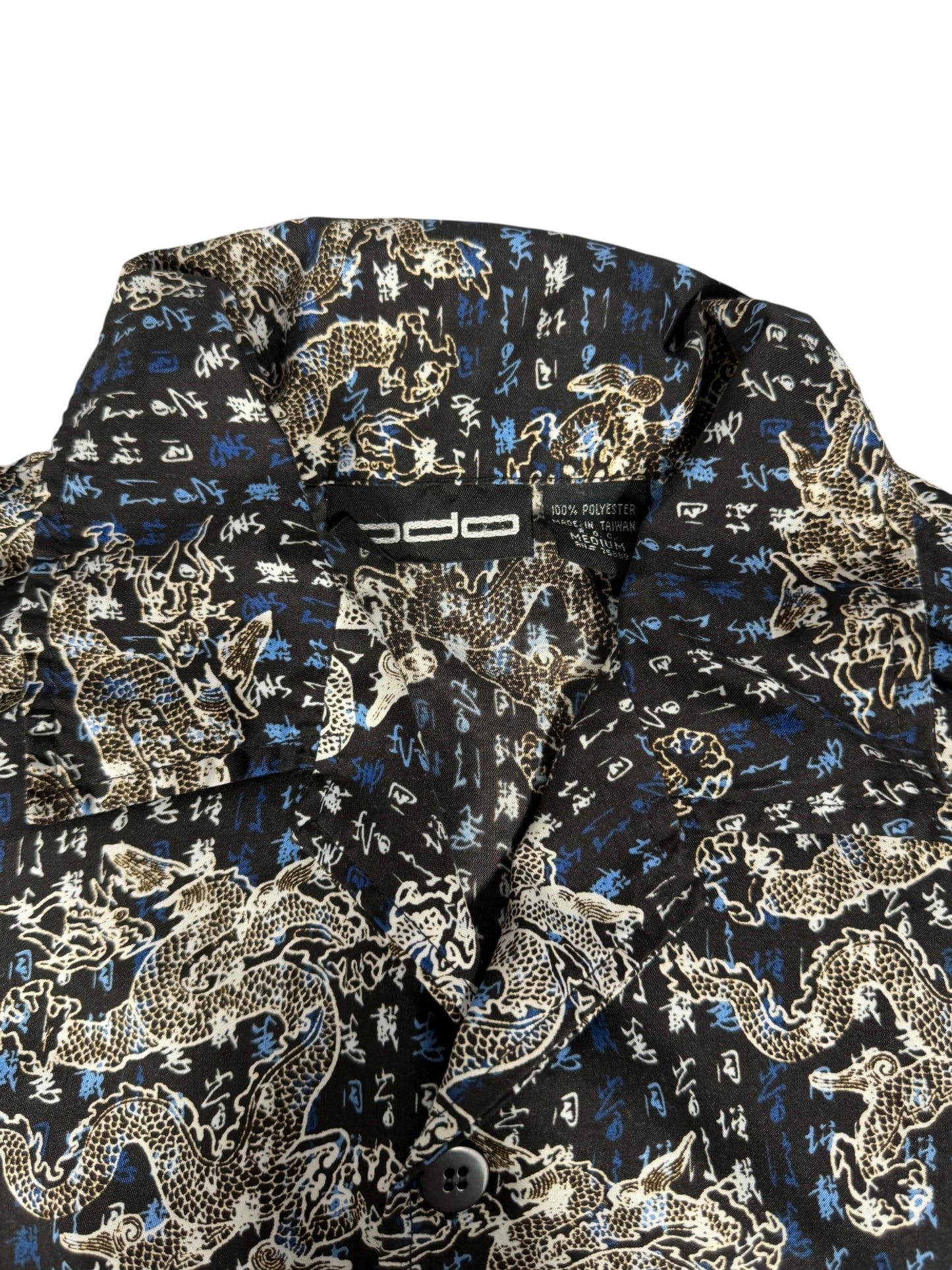 Odo Asian Dragon Button Up Shirt