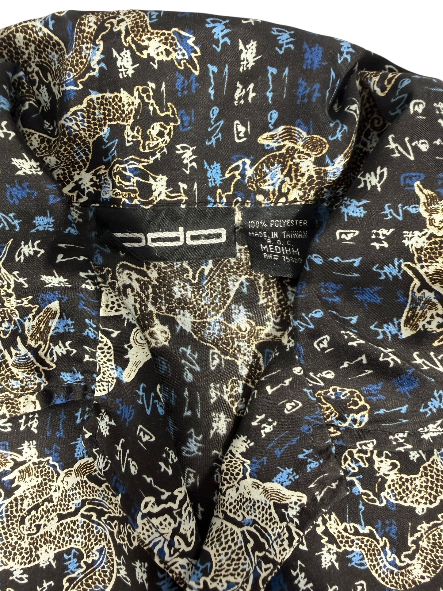 Odo Asian Dragon Button Up Shirt