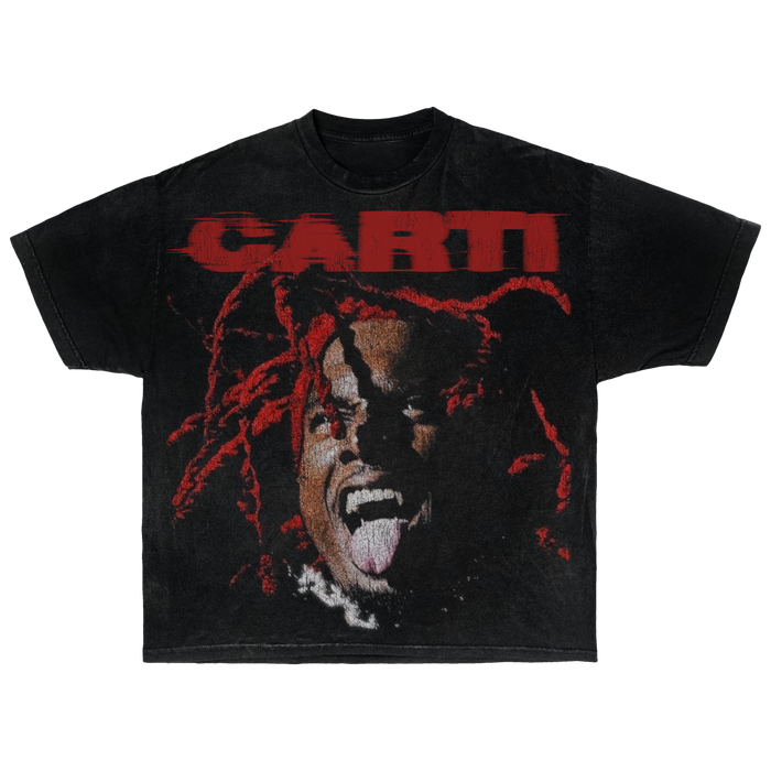 Playboi Carti Streetwear Tee Short Sleeve Red And Black Graphic Shirt For Fans Everywhere