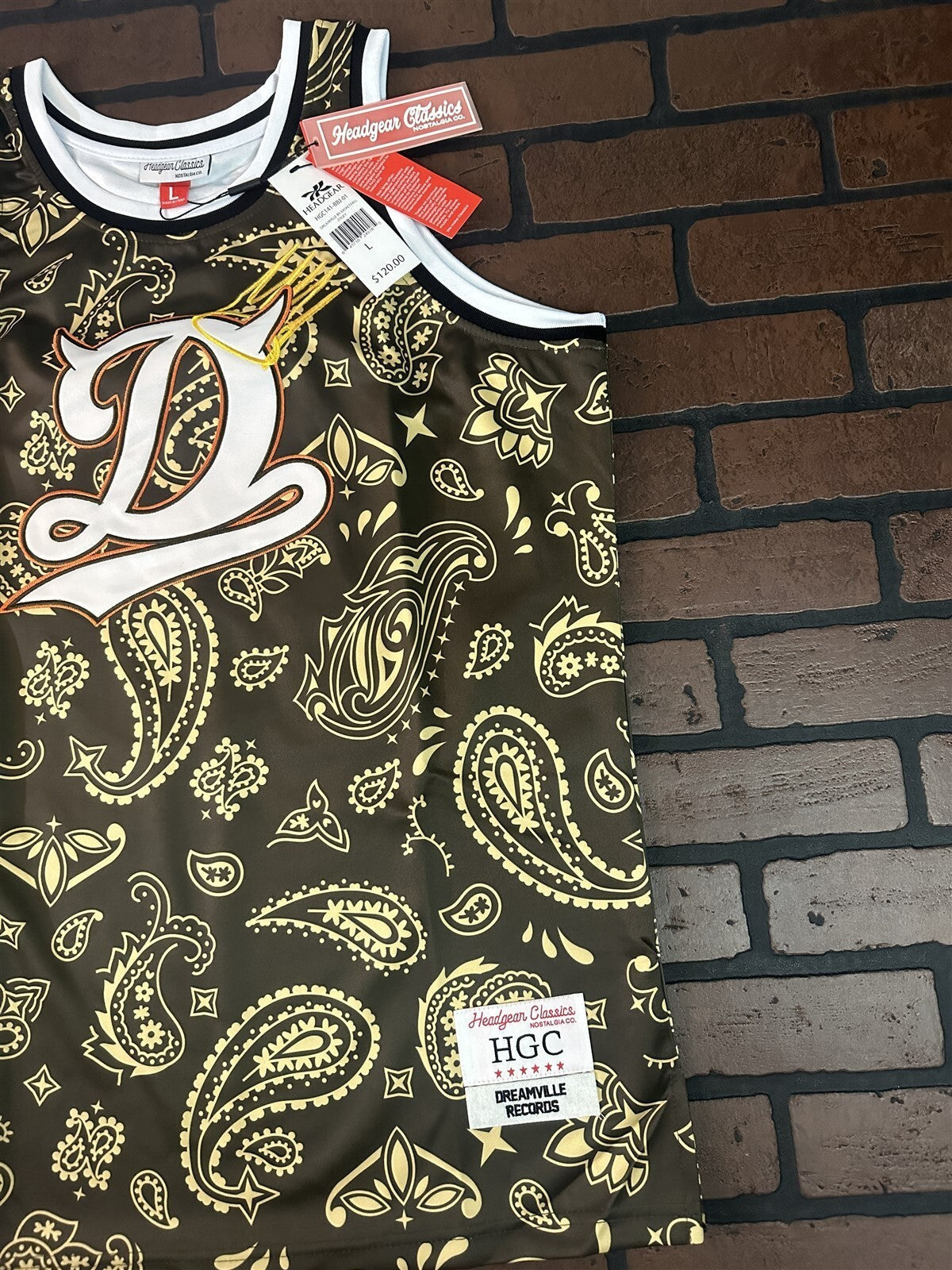 J Cole | Dreamville Born Sinner Brown Headgear Classics Basketball Jersey