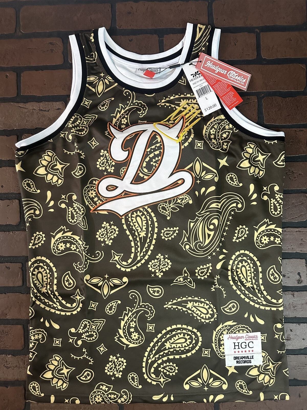 J Cole | Dreamville Born Sinner Brown Headgear Classics Basketball Jersey