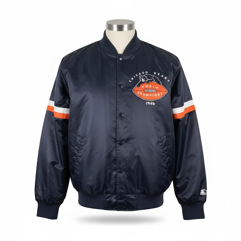 1946 CHICAGO Bears World Champions Embroidered Starter Retro Jacket~Never Worn~L