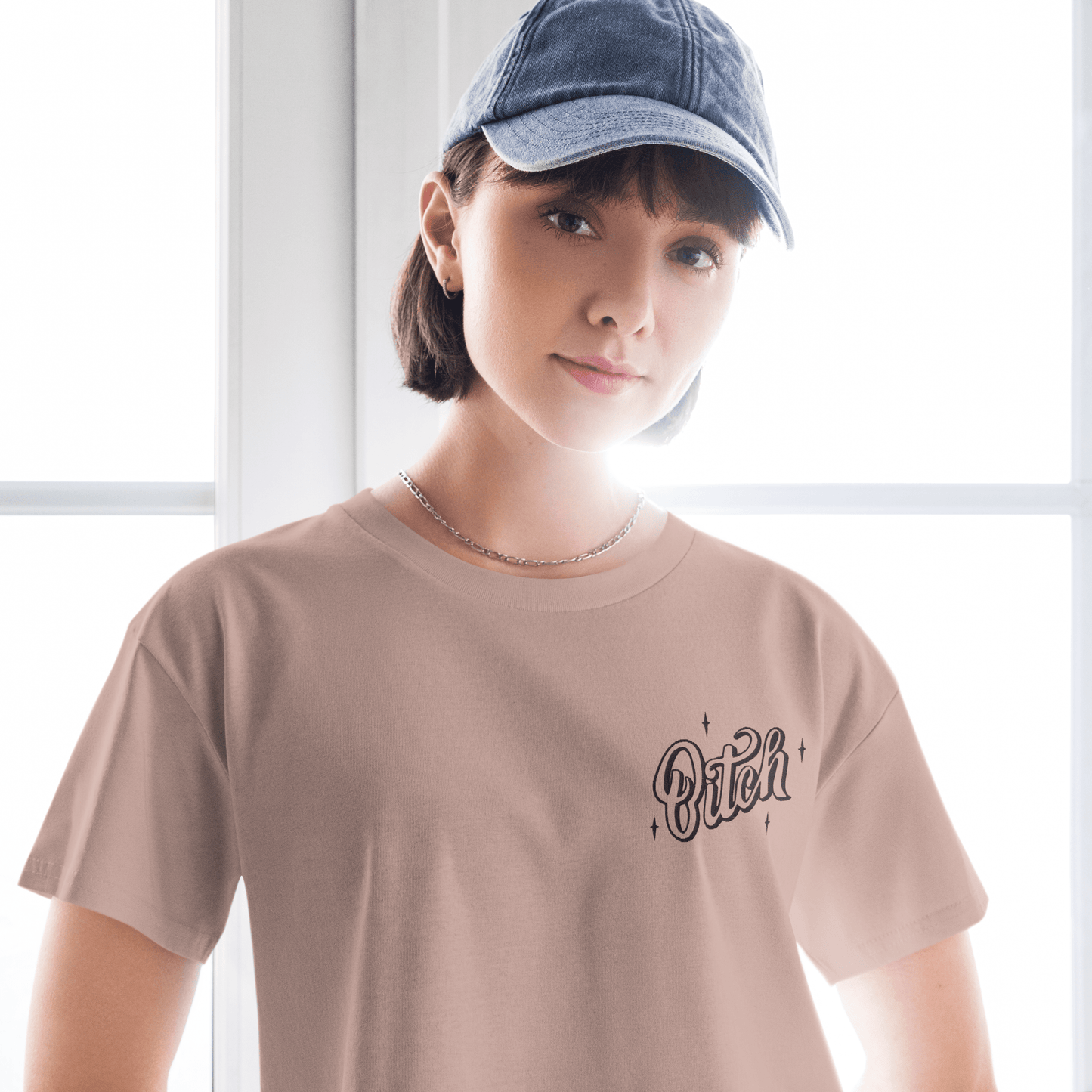 Magical Bitch Embroidered Crop Top