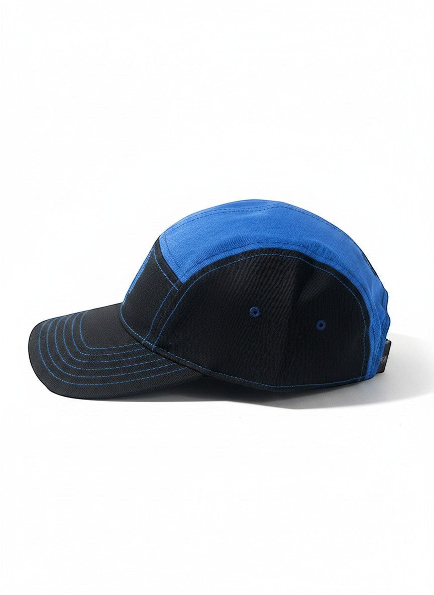 Throwback Rack blue and black Dogtown skater hat with contrast stitching and embroidered logo detail.