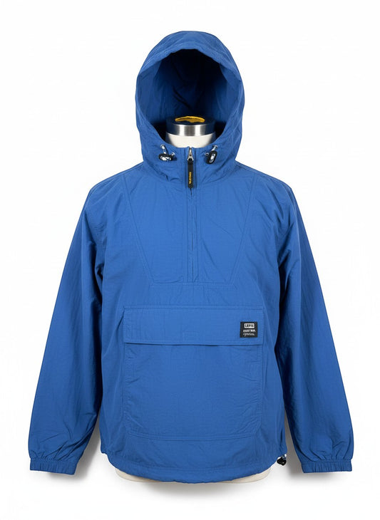 Throwback Rack blue Levi's Gold Tab Bolinas Anorak Jacket with hood and large front pocket.