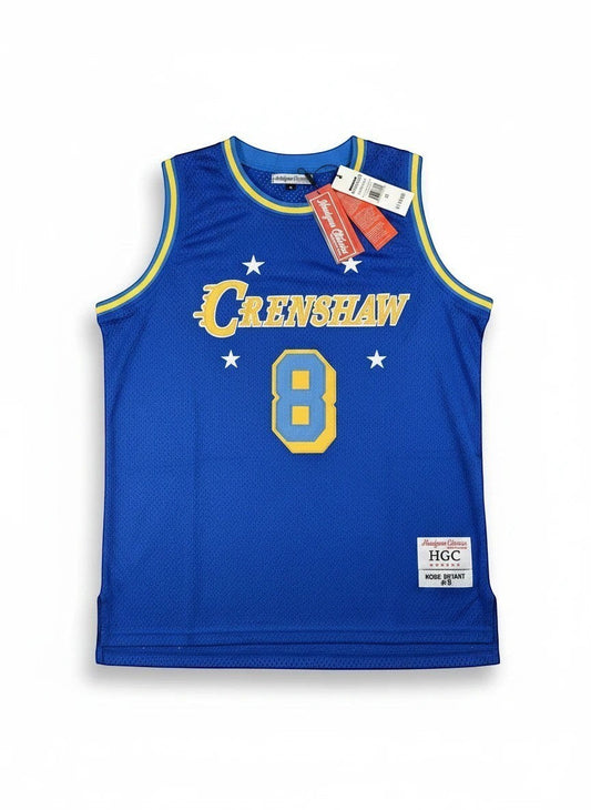 Throwback Rack royal blue mesh basketball jersey with yellow
