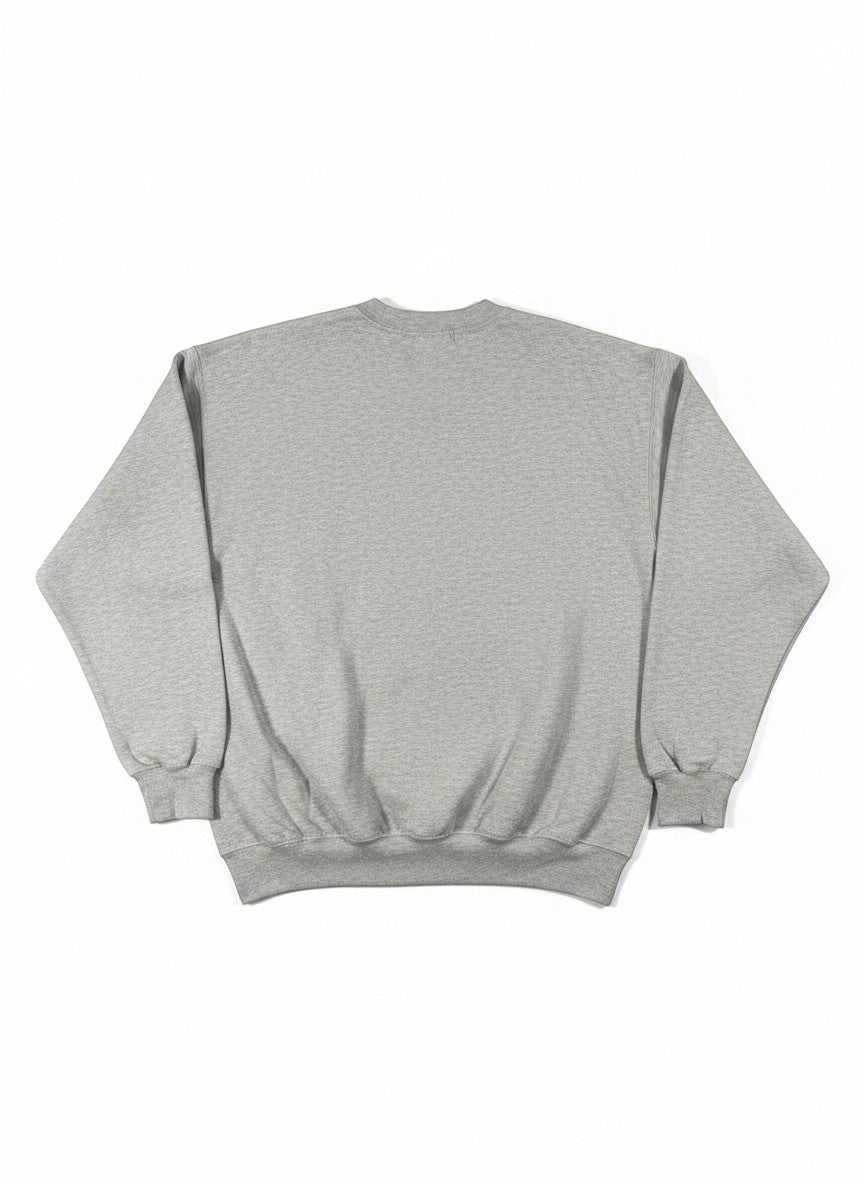 Throwback Rack grey vintage Northern Kentucky University sweatshirt, crew neck, long sleeves, relaxed fit, cotton blend.