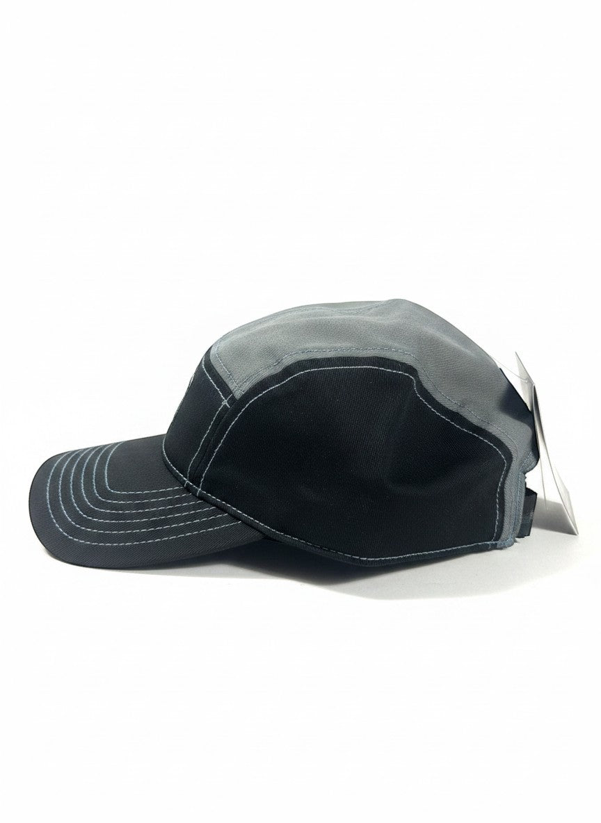 Throwback Rack Dogtown skater hat in gray and black with white contrast stitching. One size fits most.