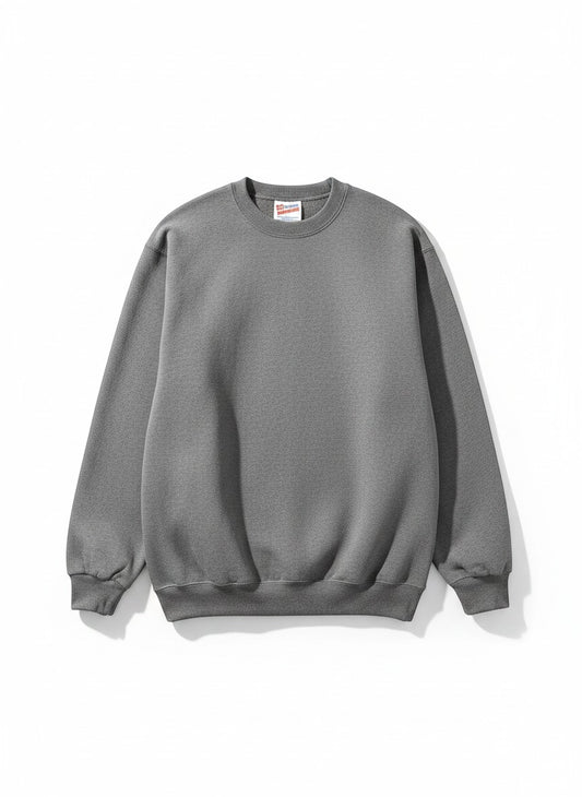 Throwback Rack heavyweight gray crewneck sweatshirt. Vintage, never worn, size L.